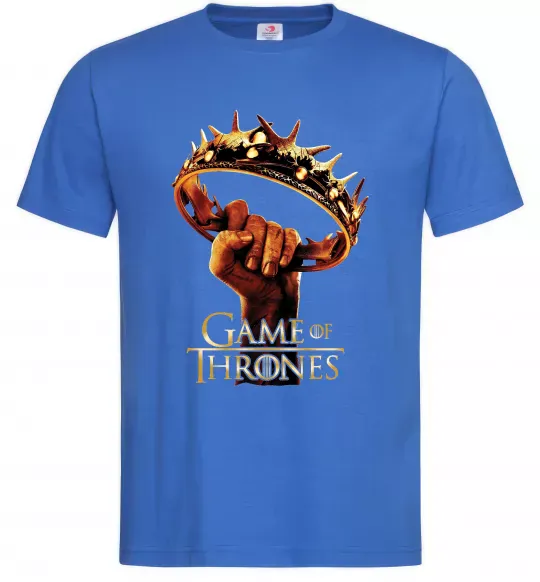 Чоловіча футболка Гра престолів корона Яскраво-синій фото