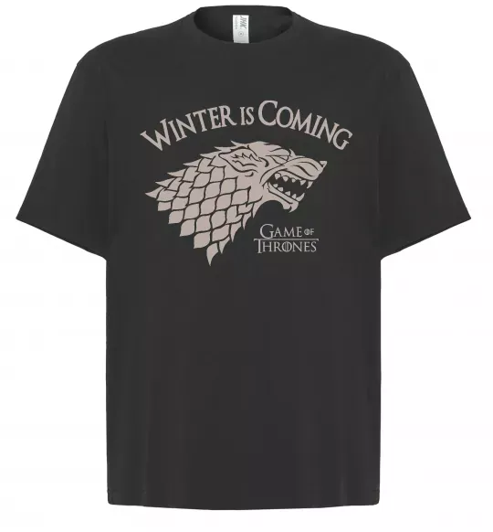 Футболка Оверсайз Winter is coming Гра престолів Чорний фото