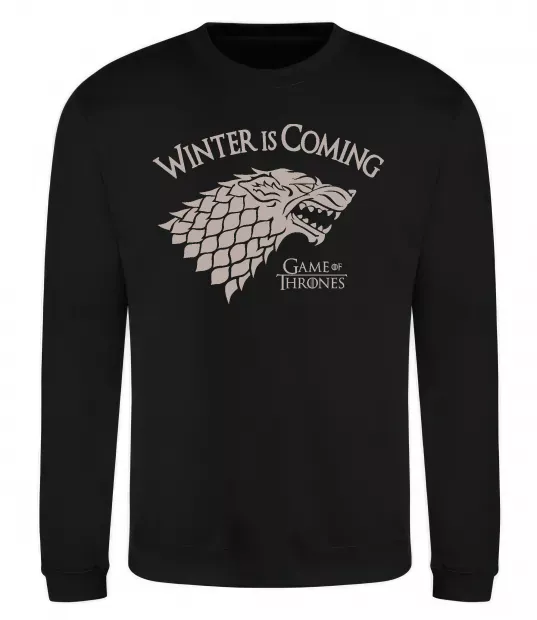 Свитшот Winter is coming Гра престолів Черный фото