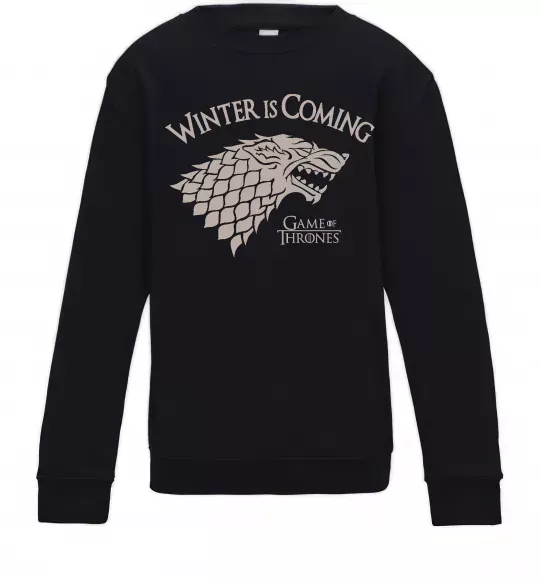 Детский Свитшот Winter is coming Гра престолів Черный фото
