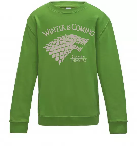 Детский Свитшот Winter is coming Гра престолів Лаймовый фото