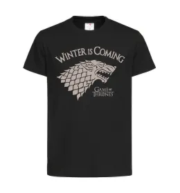 Дитяча футболка Winter is coming Гра престолів Чорний фото