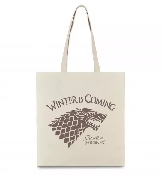 Еко-сумка Winter is coming Гра престолів Бежевий фото
