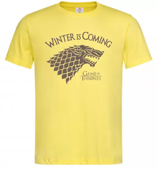 Чоловіча футболка Winter is coming Гра престолів Лимонний фото