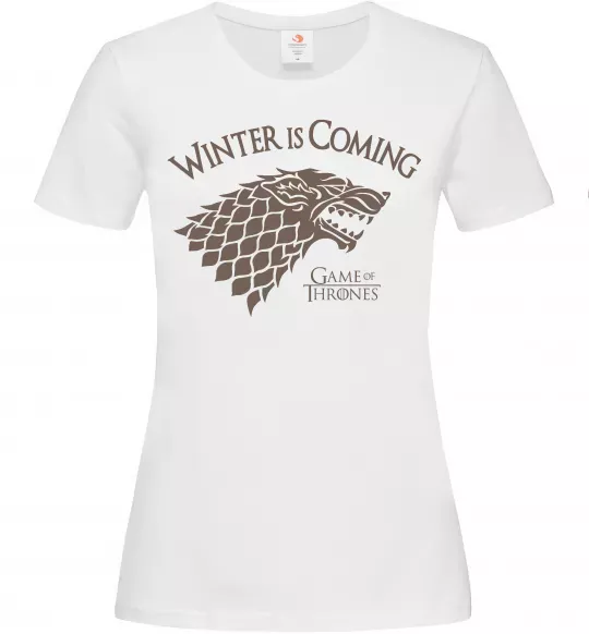 Жіноча футболка Winter is coming Гра престолів Білий фото
