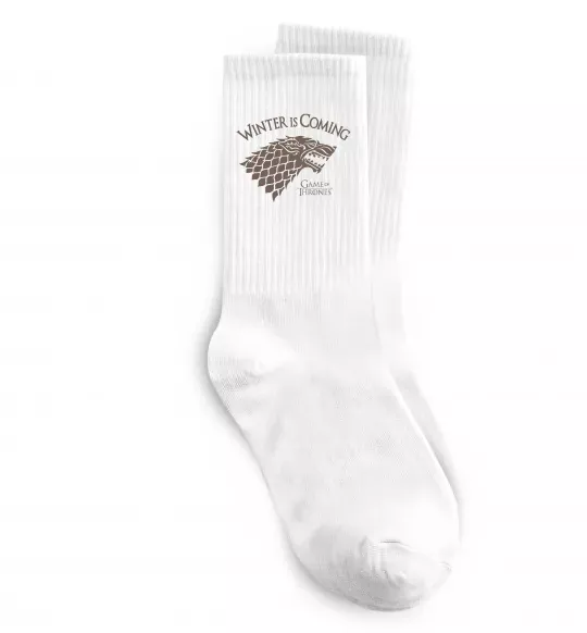 Носки Winter is coming Гра престолів Белый фото