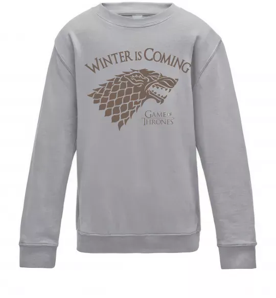 Детский Свитшот Winter is coming Гра престолів Серый меланж фото