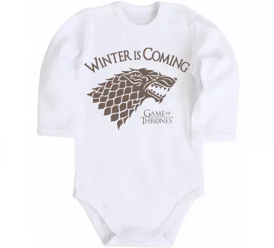 Детский боди Winter is coming Гра престолів Белый фото