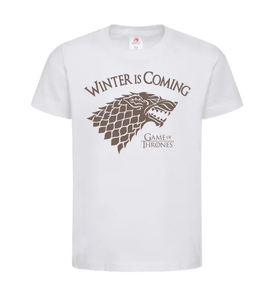 Детская футболка Winter is coming Гра престолів Белый фото