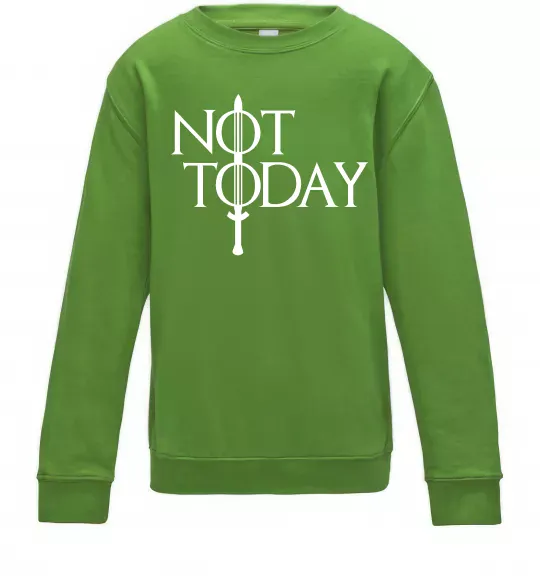Детский Свитшот Game of thrones Not today Лаймовый фото