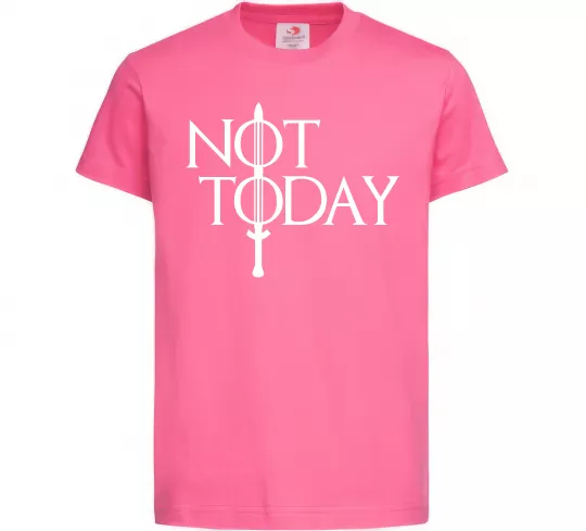 Дитяча футболка Game of thrones Not today Яскраво-рожевий фото
