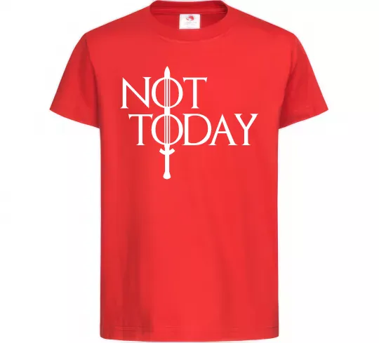 Дитяча футболка Game of thrones Not today Червоний фото