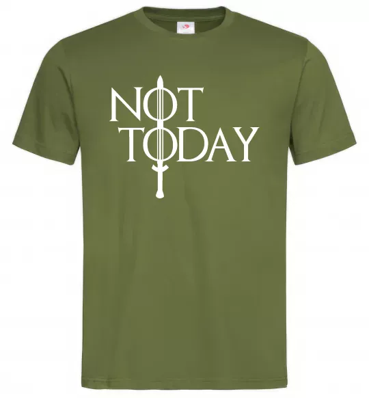 Мужская футболка Game of thrones Not today Оливковый фото
