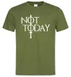 Мужская футболка Game of thrones Not today Оливковый фото