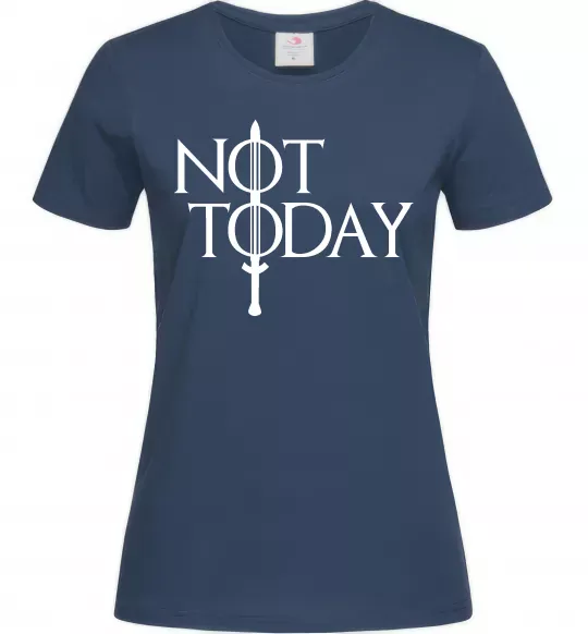 Жіноча футболка Game of thrones Not today Темно-синій фото