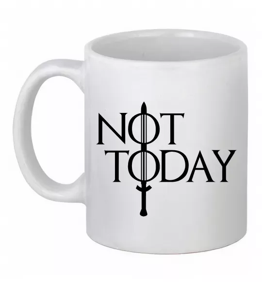 Чашка керамическая Game of thrones Not today Белый фото
