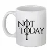 Чашка керамическая Game of thrones Not today Белый фото