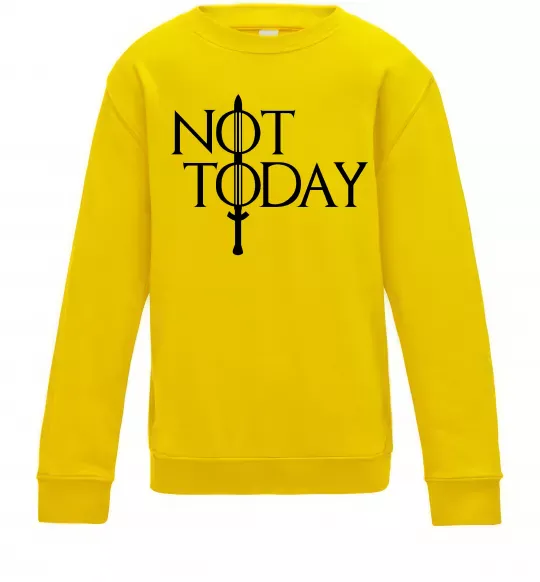 Детский Свитшот Game of thrones Not today Солнечно желтый фото