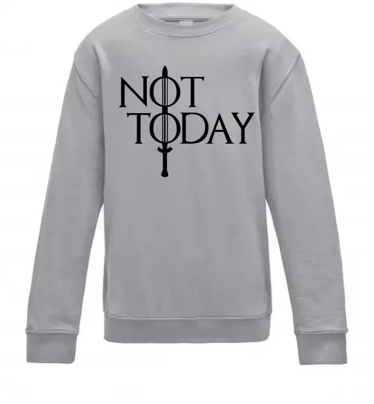 Детский Свитшот Game of thrones Not today Серый меланж фото