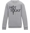 Детский Свитшот Game of thrones Not today Серый меланж фото