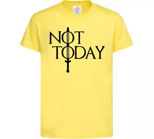 Дитяча футболка Game of thrones Not today Лимонний фото