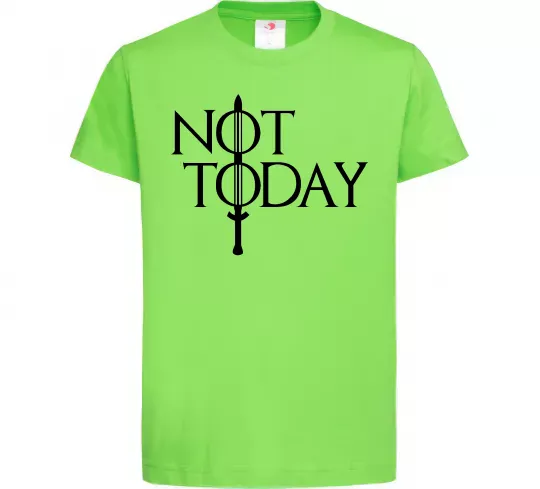 Дитяча футболка Game of thrones Not today Лаймовий фото