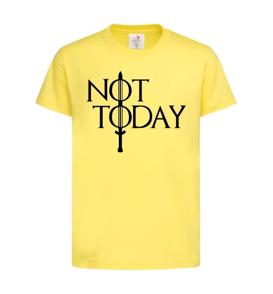Детская футболка Game of thrones Not today Лимонный фото