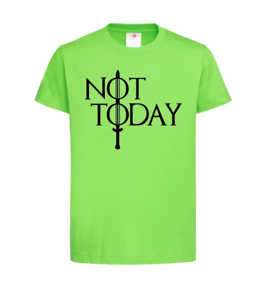 Детская футболка Game of thrones Not today Лаймовый фото