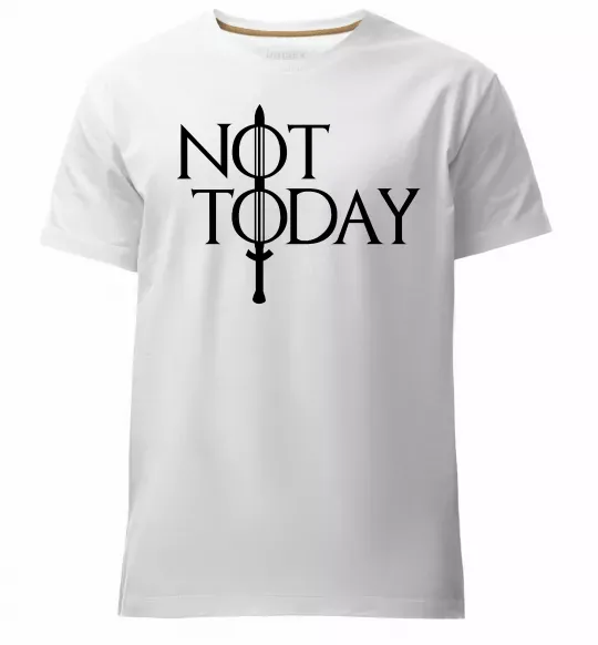 Мужская премиум футболка Game of thrones Not today Белый фото
