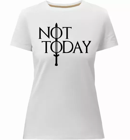 Женская премиум футболка Game of thrones Not today Белый фото