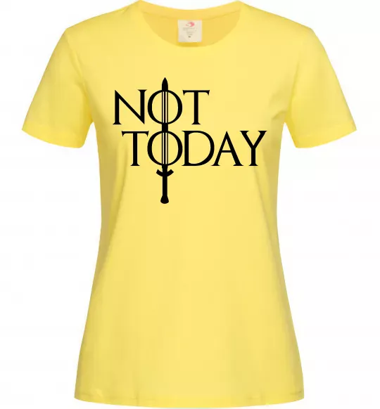 Жіноча футболка Game of thrones Not today Лимонний фото