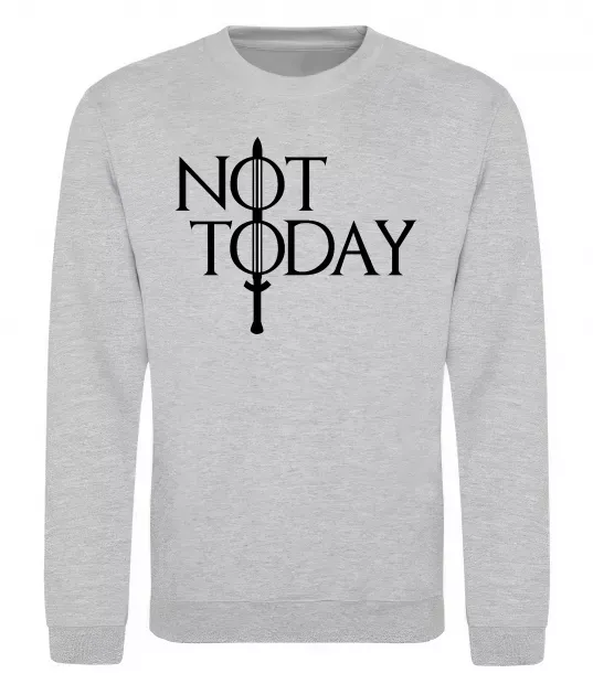 Свитшот Game of thrones Not today Серый меланж фото