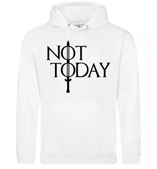 Чоловіча толстовка (худі) Game of thrones Not today Білий фото