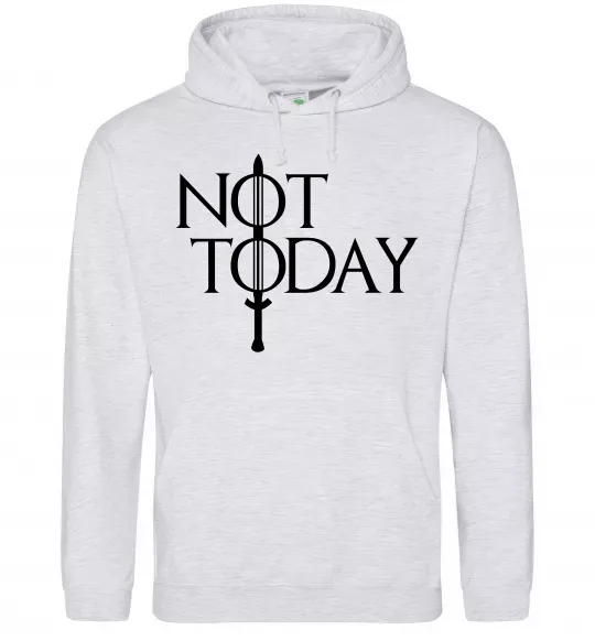 Чоловіча толстовка (худі) Game of thrones Not today Сірий меланж фото