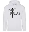 Чоловіча толстовка (худі) Game of thrones Not today Сірий меланж фото