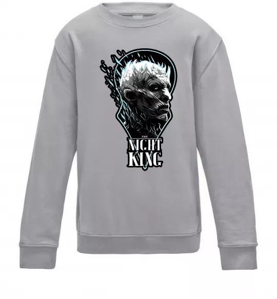 Детский Свитшот Night king Серый меланж фото