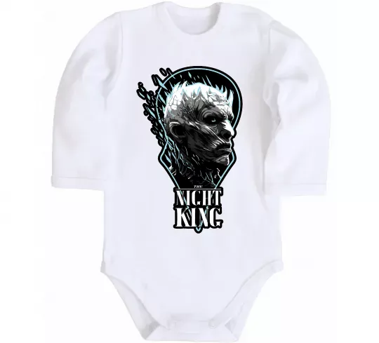 Дитячий бодік Night king Білий фото