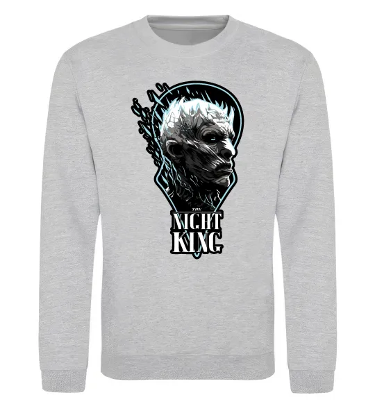 Світшот Night king Сірий меланж фото