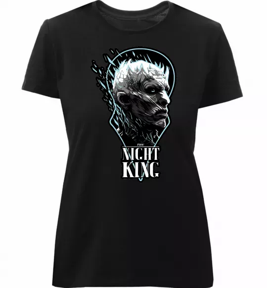Женская премиум футболка Night king Черный фото