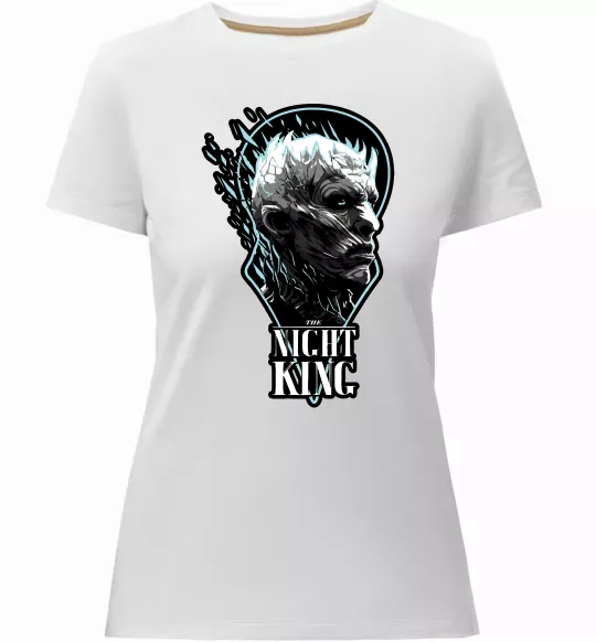 Женская премиум футболка Night king Белый фото