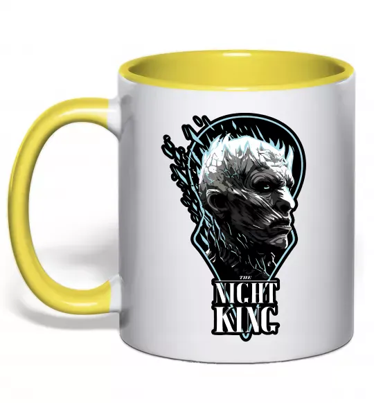 Чашка с цветной ручкой Night king Солнечно желтый фото