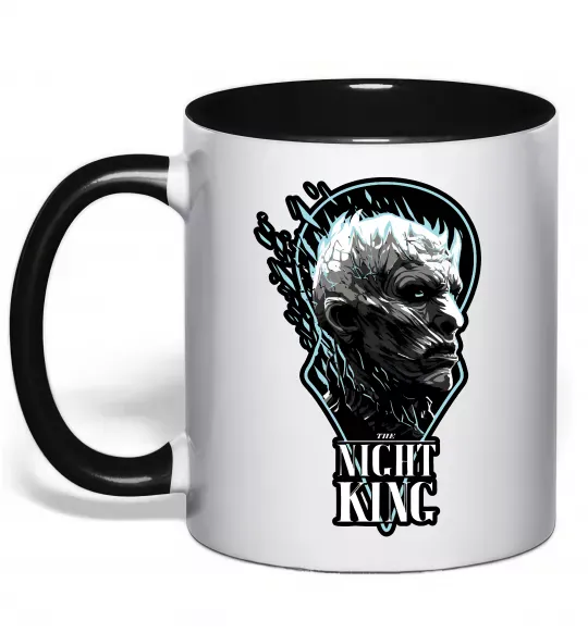 Чашка с цветной ручкой Night king Черный фото