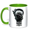 Чашка з кольоровою ручкою Night king Лаймовий фото