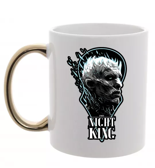 Чашка с цветной ручкой Night king Золото фото