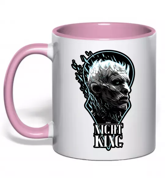 Чашка с цветной ручкой Night king Нежно розовый фото