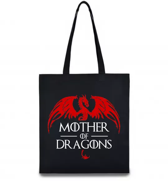 Эко-сумка Mother of dragons червоний дракон Черный фото