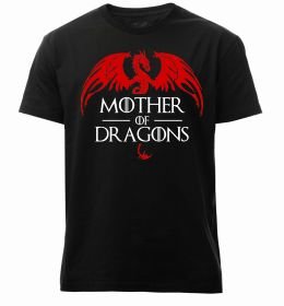 Мужская премиум футболка Mother of dragons червоний дракон