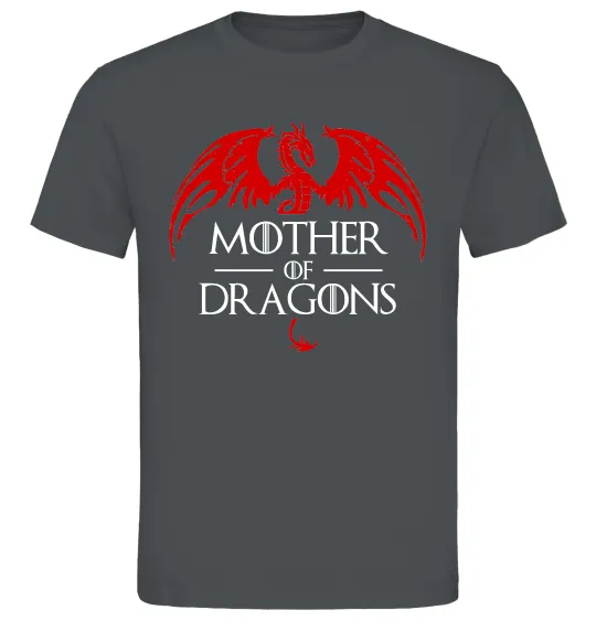 Чоловіча футболка Mother of dragons червоний дракон Графіт фото