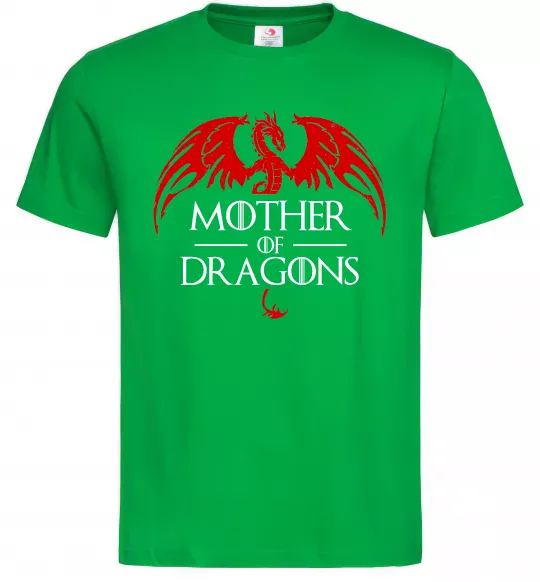 Чоловіча футболка Mother of dragons червоний дракон Зелений фото