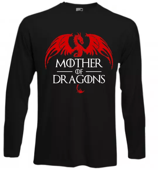 Лонгслив Mother of dragons червоний дракон Черный фото